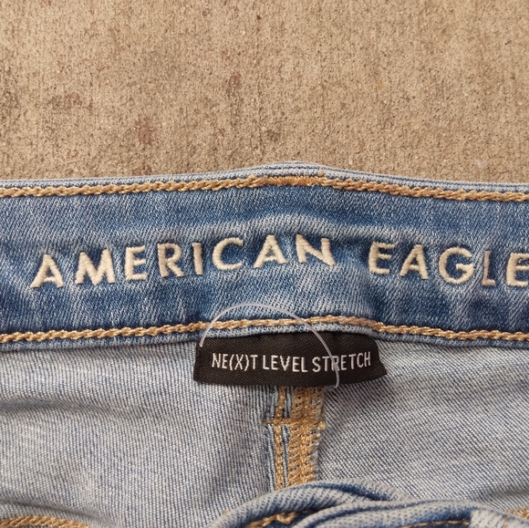 American Eagle Light Blue High Rise Next Level Stretch Skinny Jeans - Picture 4 of 5